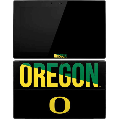University of Oregon Split on Black Surface Pro Tablet Skin