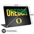 University of Oregon Split on Black Universal Laptop 18in (14.6 x 10.6in) Skin