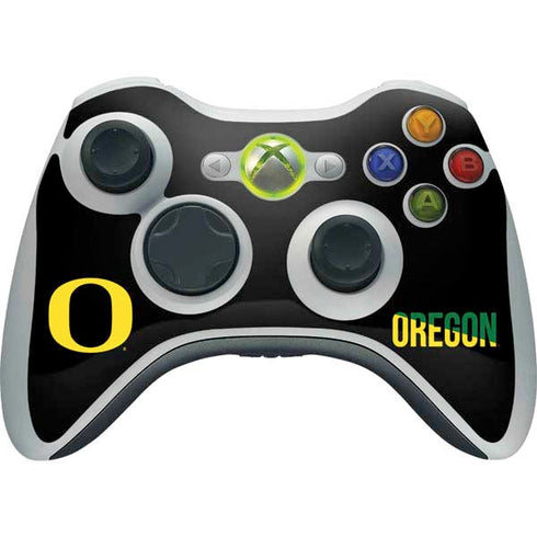 University of Oregon Split on Black Xbox 360 Wireless Controller Skin