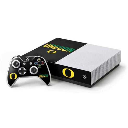 University of Oregon Split on Black Xbox One S All-Digital Edition Bundle Skin