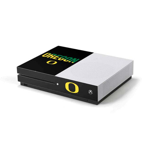 University of Oregon Split on Black Xbox One S Console Skin