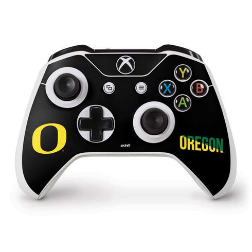 University of Oregon Split on Black Xbox One S Controller Skin