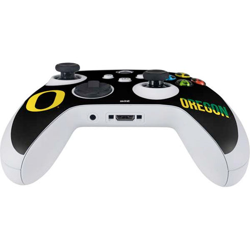 University of Oregon Split on Black Xbox Series S Controller Skin