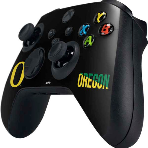 University of Oregon Split on Black Xbox Series X Controller Skin