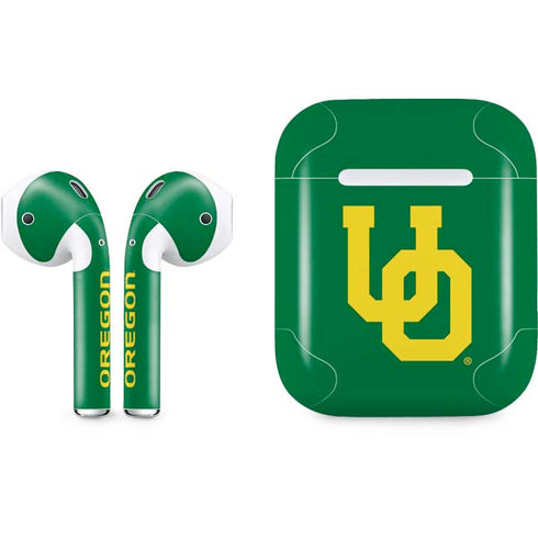 University of Oregon UO on Green Apple AirPods Skin