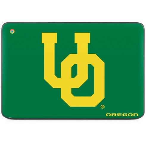 University of Oregon UO on Green HP Chromebook Skin