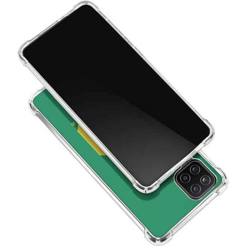University of Oregon UO on Green Galaxy A12 Clear Case