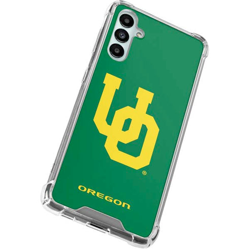 University of Oregon UO on Green Galaxy A14 5G Clear Case