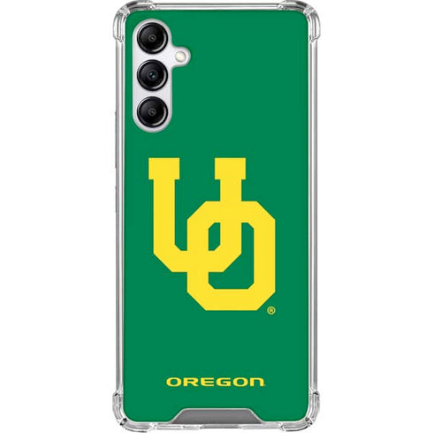 University of Oregon UO on Green Galaxy A15 5G Clear Case