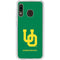 University of Oregon UO on Green Galaxy A20 Clear Case