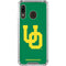 University of Oregon UO on Green Galaxy A30 Clear Case