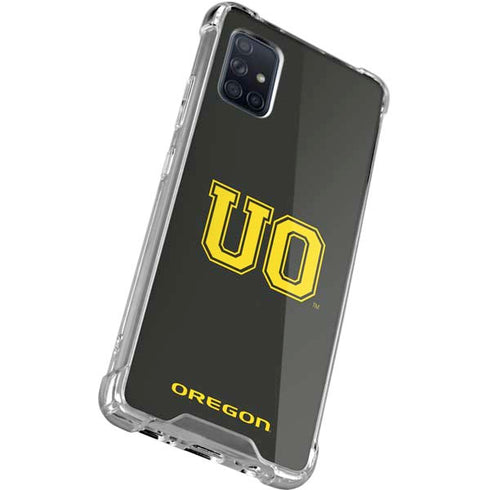 University of Oregon UO on Green Galaxy A71 5G Clear Case