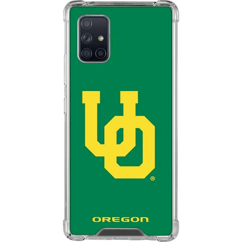 University of Oregon UO on Green Galaxy A71 5G Clear Case
