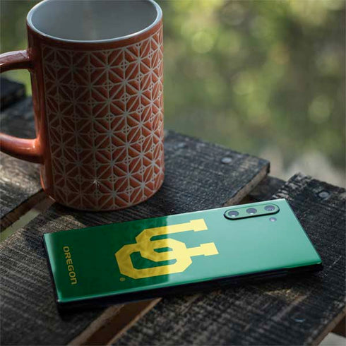 University of Oregon UO on Green Galaxy Note 10 Skin