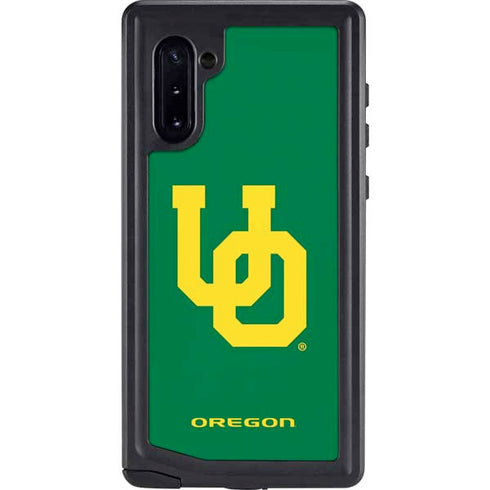 University of Oregon UO on Green Galaxy Note 10 Waterproof Case