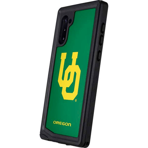 University of Oregon UO on Green Galaxy Note 10 Waterproof Case