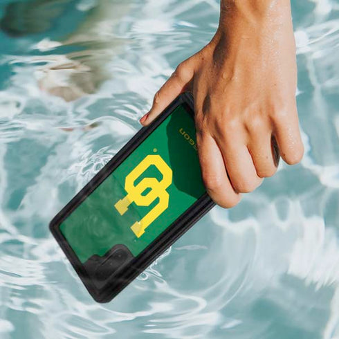 University of Oregon UO on Green Galaxy Note 10 Waterproof Case