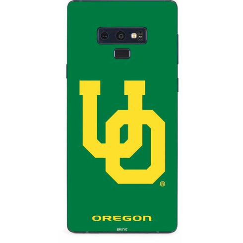 University of Oregon UO on Green Galaxy Note 9 Skin
