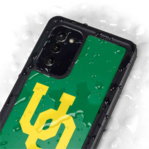University of Oregon UO on Green Galaxy Note20 5G Waterproof Case