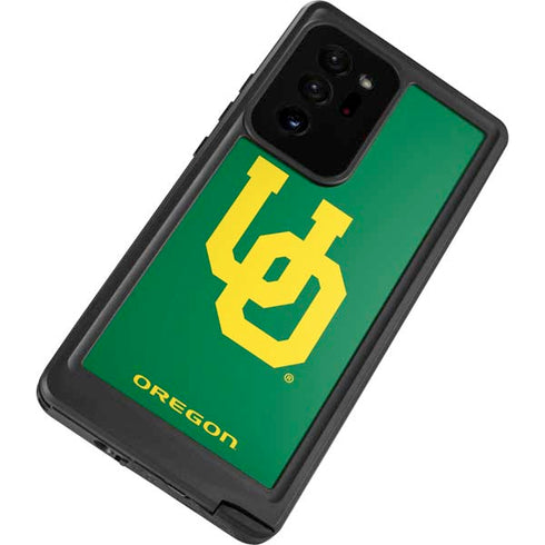 University of Oregon UO on Green Galaxy Note20 Ultra 5G Waterproof Case