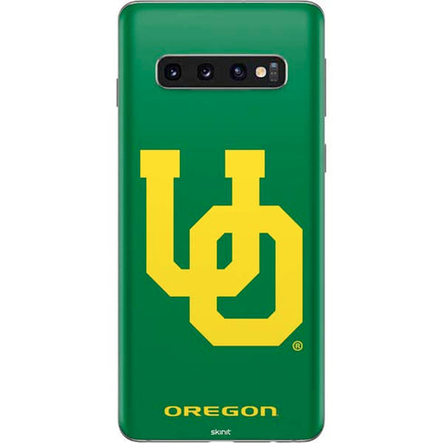 University of Oregon UO on Green Galaxy S10 Skin