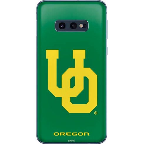 University of Oregon UO on Green Galaxy S10e Skin