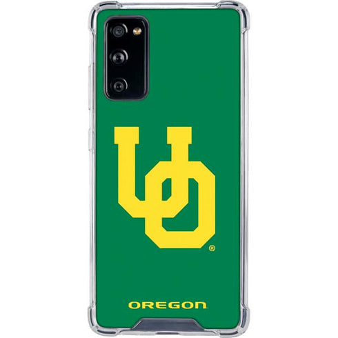 University of Oregon UO on Green Galaxy S20 FE Clear Case