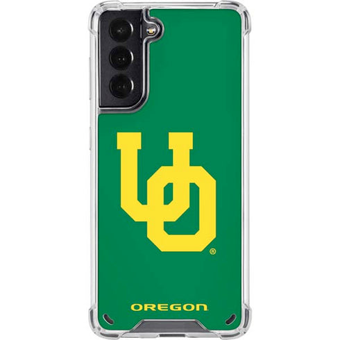 University of Oregon UO on Green Galaxy S21 5G Clear Case