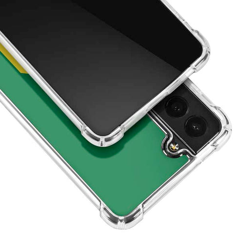 University of Oregon UO on Green Galaxy S21 FE Clear Case