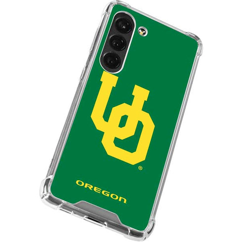 University of Oregon UO on Green Galaxy S23 Clear Case