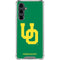 University of Oregon UO on Green Galaxy S23 FE Clear Case