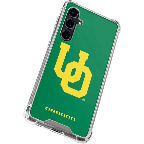 University of Oregon UO on Green Galaxy S23 FE Clear Case