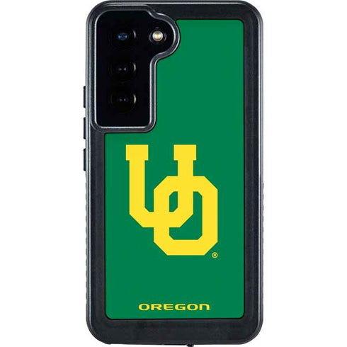 University of Oregon UO on Green Galaxy S23 Waterproof Case