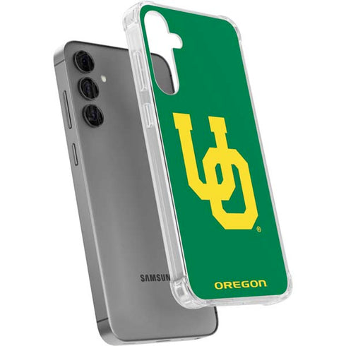 University of Oregon UO on Green Galaxy S24 Plus Clear Case
