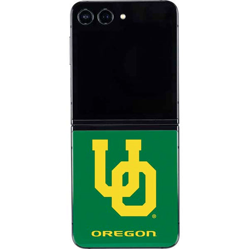 University of Oregon UO on Green Galaxy Z Flip5 5G Skin