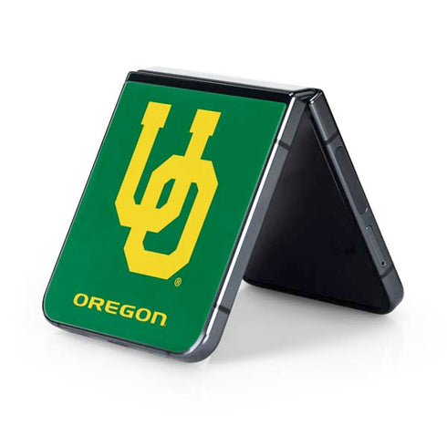 University of Oregon UO on Green Galaxy Z Flip5 5G Skin