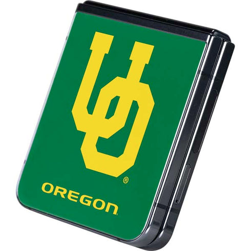 University of Oregon UO on Green Galaxy Z Flip5 5G Skin