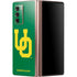 University of Oregon UO on Green Galaxy Z Fold2 5G Skin