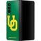 University of Oregon UO on Green Galaxy Z Fold3 5G Skin