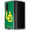 University of Oregon UO on Green Galaxy Z Fold4 5G Clear Case