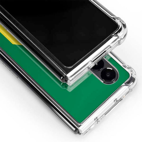 University of Oregon UO on Green Galaxy Z Fold4 5G Clear Case