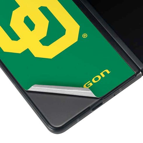 University of Oregon UO on Green Galaxy Z Fold4 5G Skin
