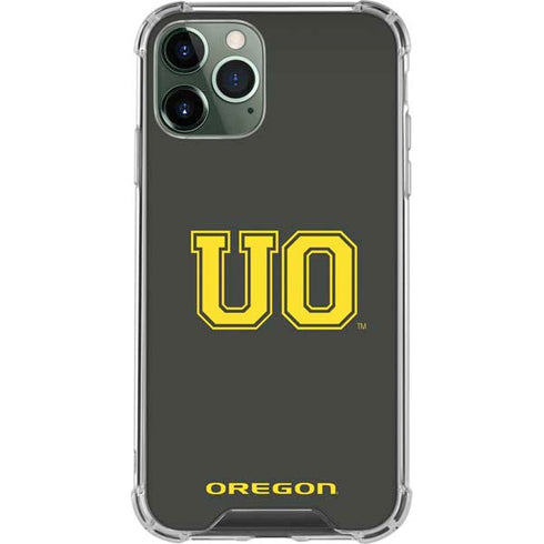 University of Oregon UO on Green iPhone 11 Pro Max Clear Case