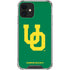 University of Oregon UO on Green iPhone 12 Clear Case
