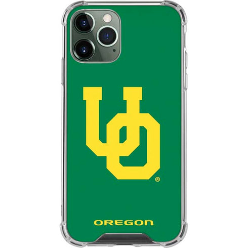 University of Oregon UO on Green iPhone 12 Pro Max Clear Case