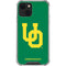 University of Oregon UO on Green iPhone 13 Mini Clear Case