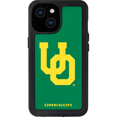 University of Oregon UO on Green iPhone 13 Mini Waterproof Case