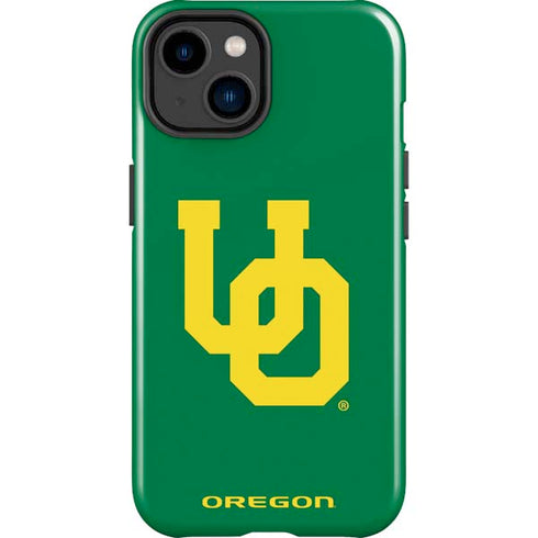 University of Oregon UO on Green iPhone 14 Plus Impact Case