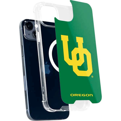 University of Oregon UO on Green iPhone 15 Plus MagSafe Case