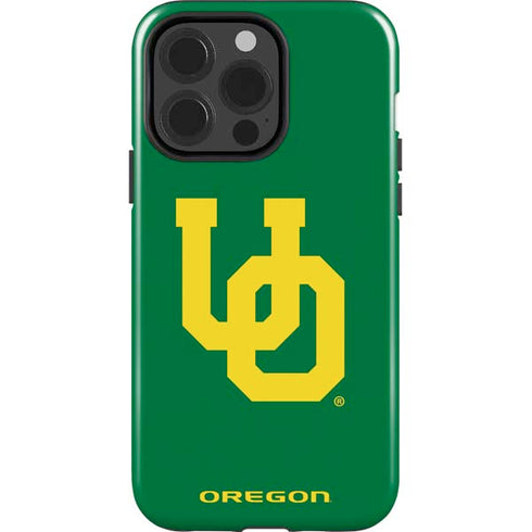 University of Oregon UO on Green iPhone 14 Pro Impact Case